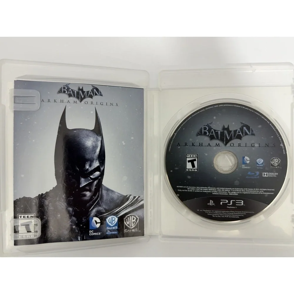 Batman Arkham Origins - Sony PS3 - CIB - Case Disc Manual‎ Knightfall Pack